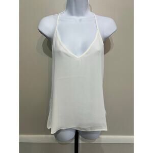 ☀️ Revolve Brand White Strappy Back Tank Top Sleeveless XS NWT